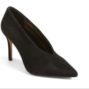 Vince Camuto Ankia Black Suede Heels, 7.5